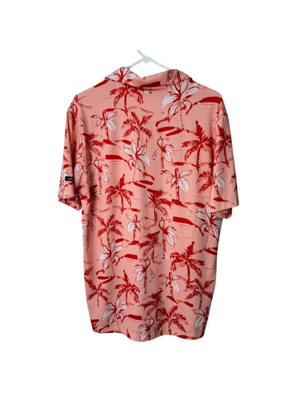 Bad Birdie Mens Size L Ricky Rose Polo Golf Shirt Stretch Tropical Performance - Picture 2 of 6